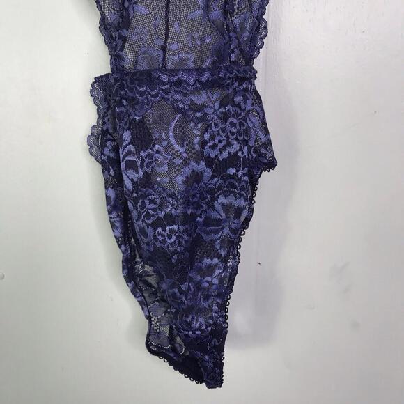Savage X Fenty Bodysuit Womens XS Teddy Lingerie Mesh Lace Sexy Open Back - Picture 4 of 8